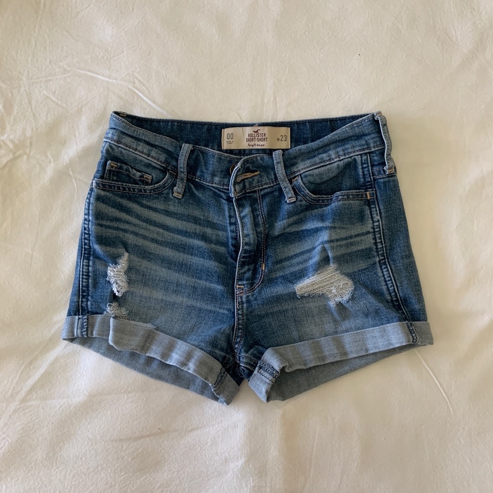 High Rise Denim Shorts